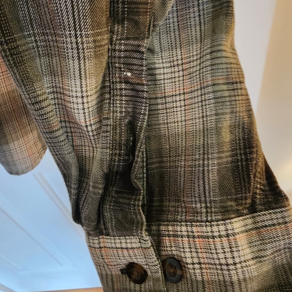 Carrhart Olive Plaid Heavyweight Flannel Size Xl Utility Work Wear Outdoors - Picture 7 of 11